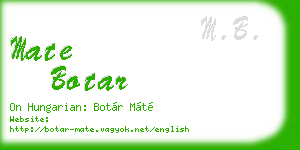 mate botar business card