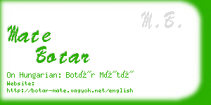 mate botar business card